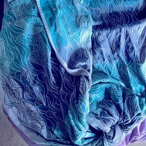 Tula Woven Ring Sling, Mermaid print, Size Large but adjustable